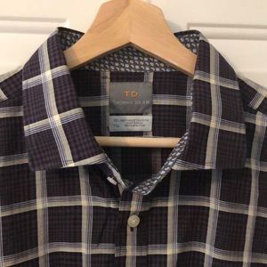 Thomas Dean Shirt With Contrasting Cuffs